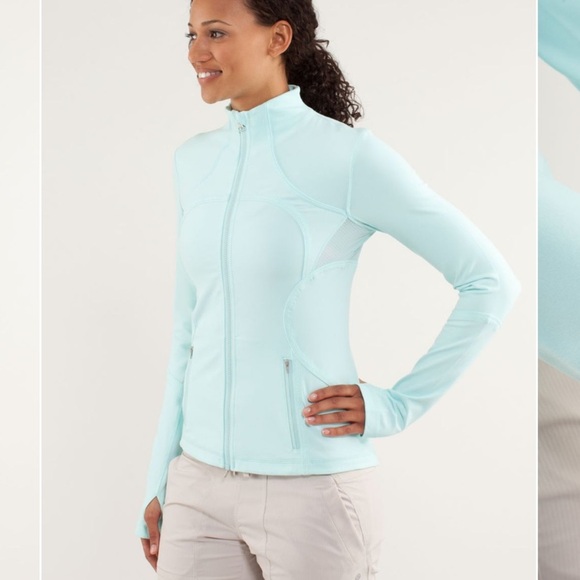 Lululemon Forme Jacket Full Length Women's Sz 4 Light Blue Aquamarine Full Zip - Picture 1 of 16